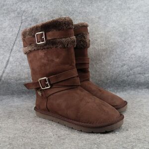 Michael Kors Shoes Kids 4 Boot Winter Pull On Tall Faux Fur Fashion Buckle Strap